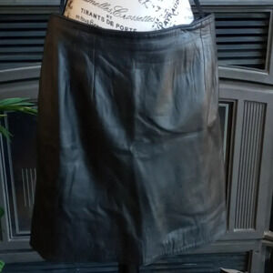 Black Leather Skirt